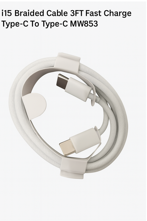 I15 Braided Cable 3FT Fast Charge Type-C To Type-C MW853