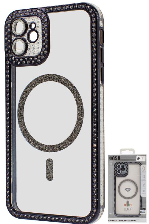 Iphone 11 Bling Mag Case Wholesale Black