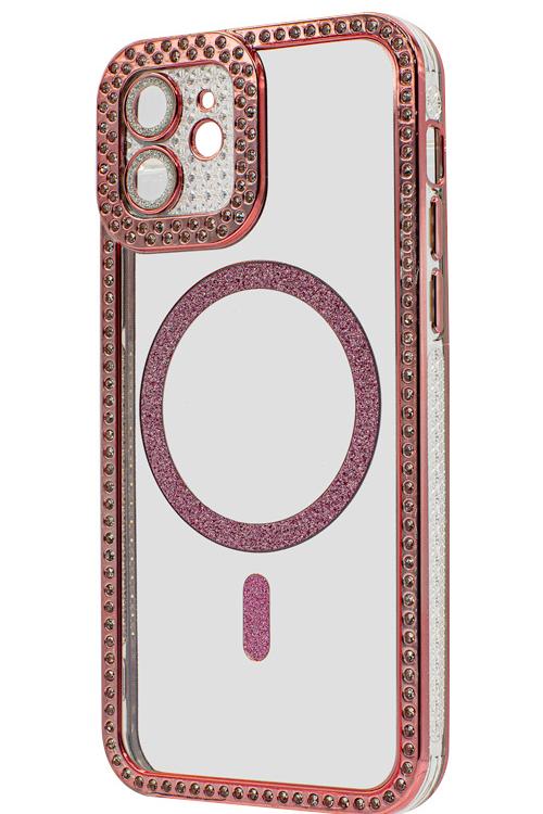 Iphone 12 Bling Mag Case Wholesale Rose Gold