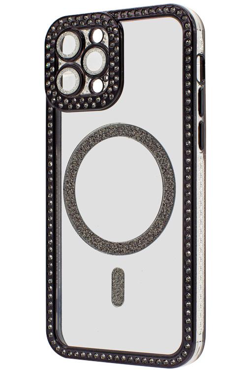 Iphone 12 Pro Bling Mag Case Wholesale Black