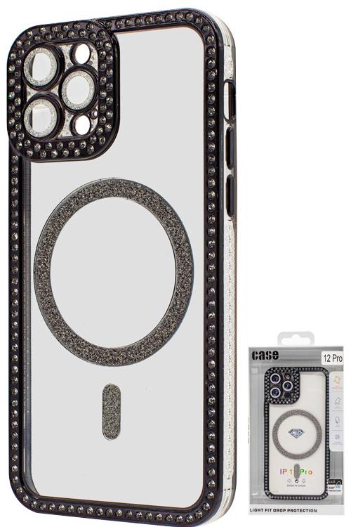 Iphone 12 Pro Bling Mag Case Wholesale Black