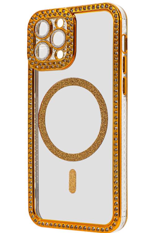 Iphone 12 Pro Bling Mag Case Wholesale Gold