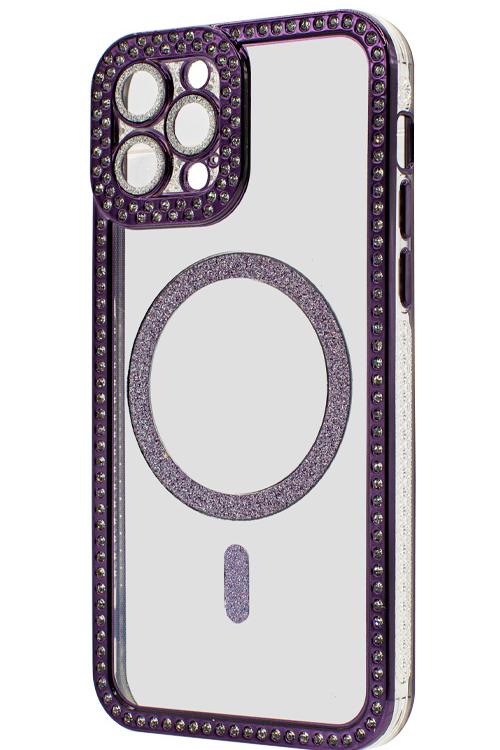 Iphone 12 Pro Bling Mag Case Wholesale Purple