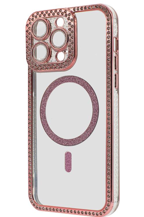 Iphone 12 ProMax Bling Mag Case Wholesale Rose Gold