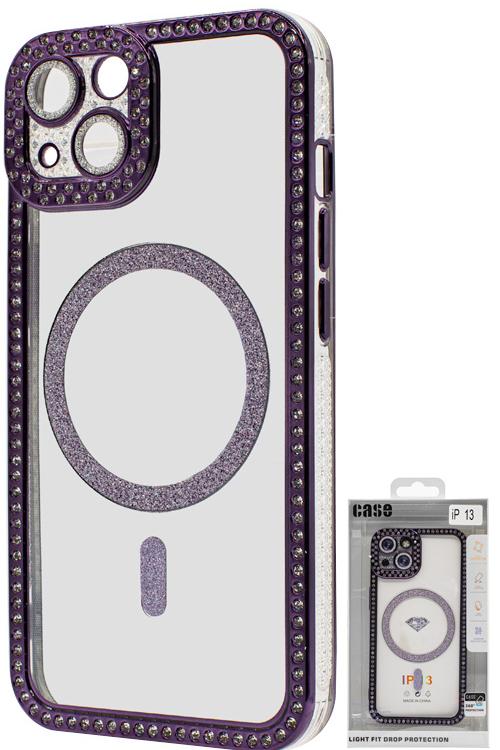 Iphone 13 Bling Mag Case Wholesale purple