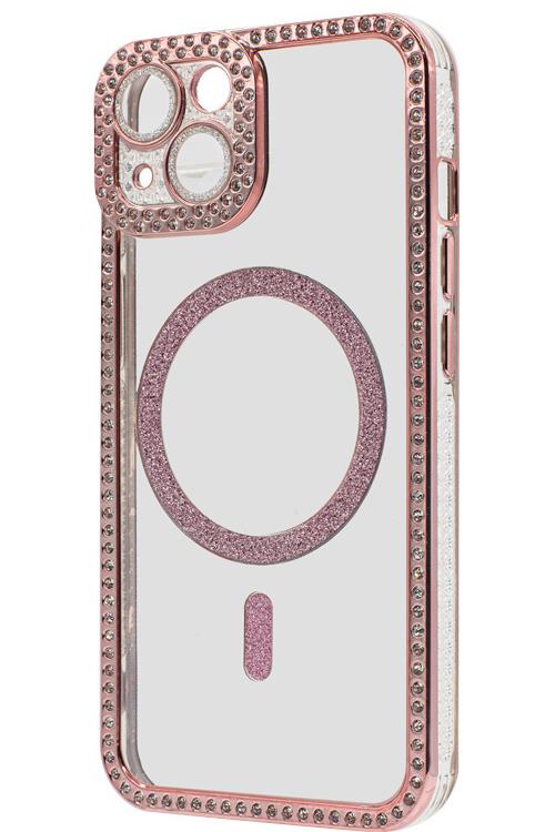 Iphone 13 Bling Mag Case Wholesale Rose Gold