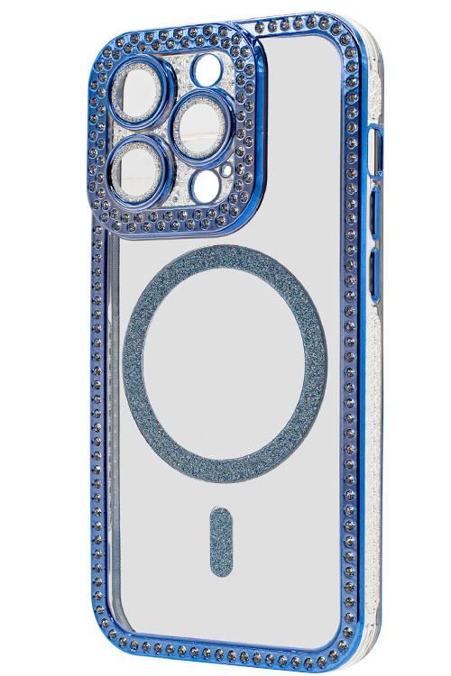 Iphone 13 Pro Bling Mag Case Wholesale Blue