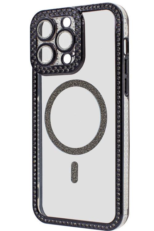 Iphone 13 Pro Max Bling Mag Case Wholesale Black