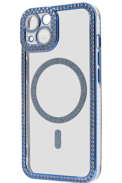 Iphone 14 Bling Mag Case Wholesale Blue