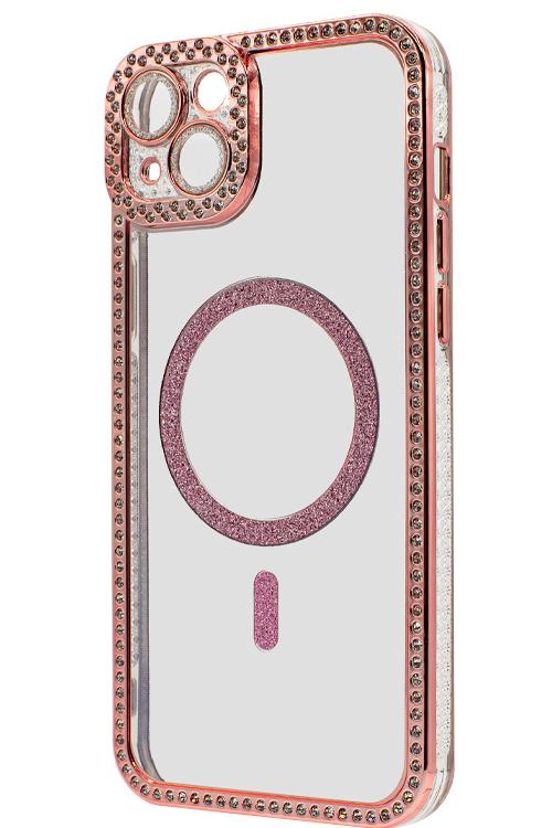 Iphone 14 Plus Bling Mag Case Wholesale Rose Gold