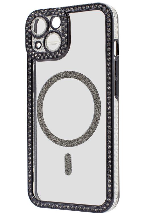 Iphone 15 Bling Mag Case Wholesale Black