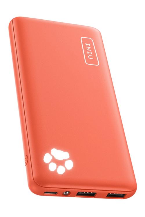 Iniu BI-B41 10,000mAh Slim Power Bank with Dual USB Ports Orange B41