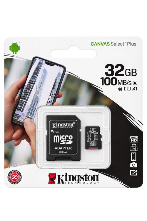 Kingston Canvas Select Plus High Speed 32GB microSD Card with SD Adapter SDCS2