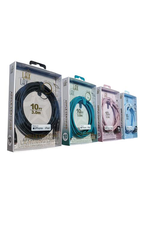 LAX Apple Certified 8 Pin 10FT Cables JL10 