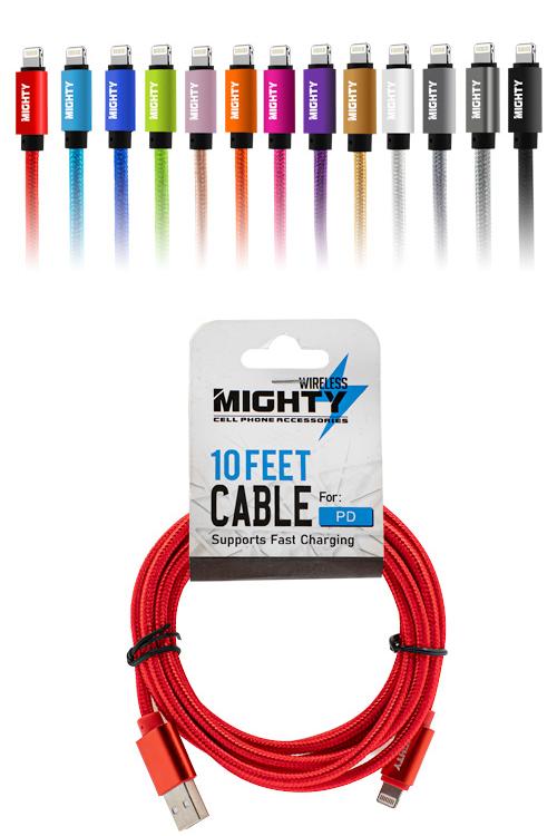 Lightning 10ft Solid Cable Wholesale IPH10FTSOLID