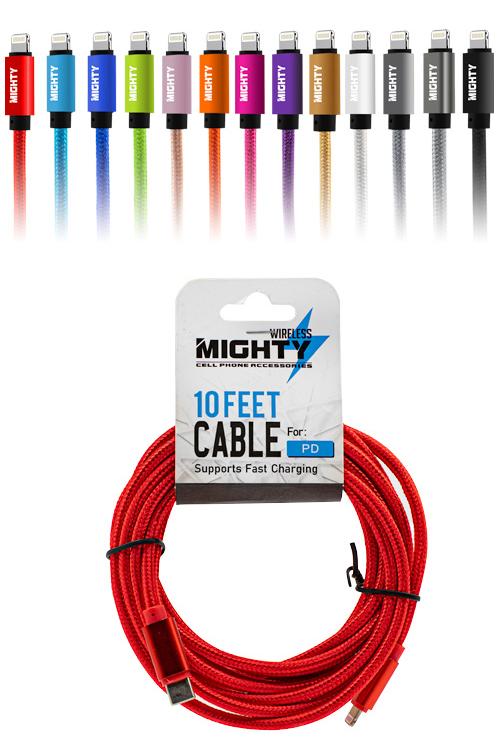 Lightning To Type-c 10ft Solid Wholesale PD10FTSOLID