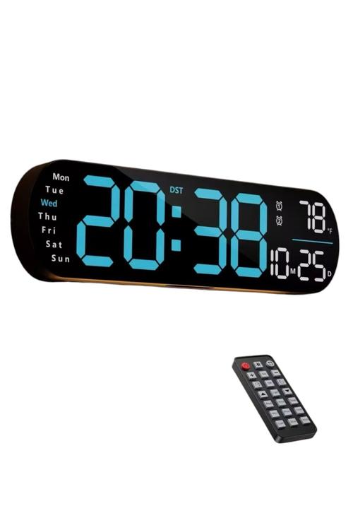 LED Digital Alarm Clock with Temperature Display and Remote Control AL6651
