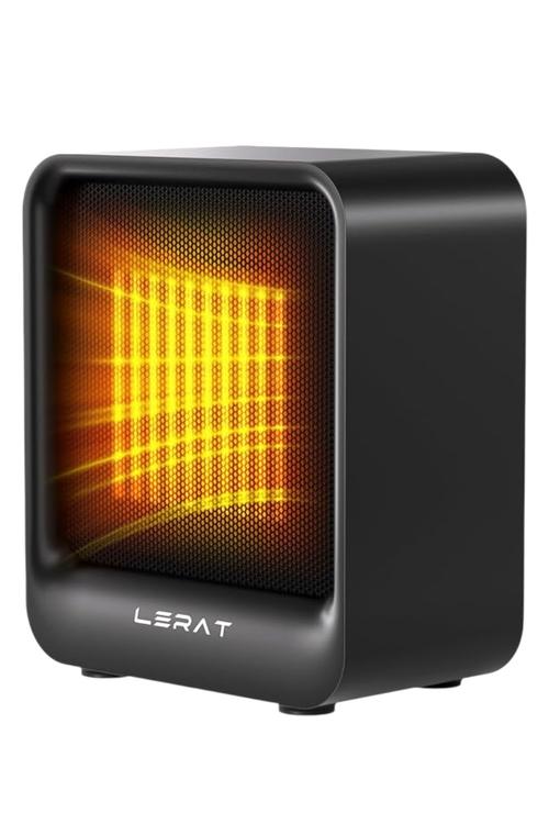 Lerat Portable Space Heater, Compact Personal Heater Black K40