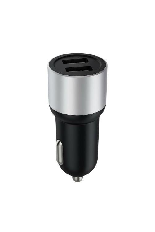 Matte Dual USB Car Charger Black