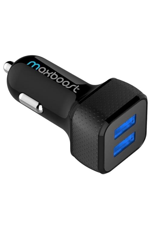 Maxboost Dual-Port USB Car Charger, 2.4A Smart Charging X000KCN37B