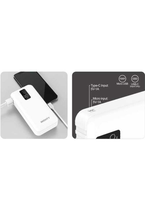 Mighty 20,000mAh 4 Cables in 1 Power Bank White MK112