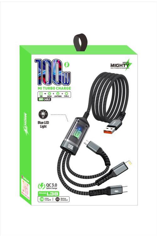 Mighty 3 in 1 Cable 100W L38