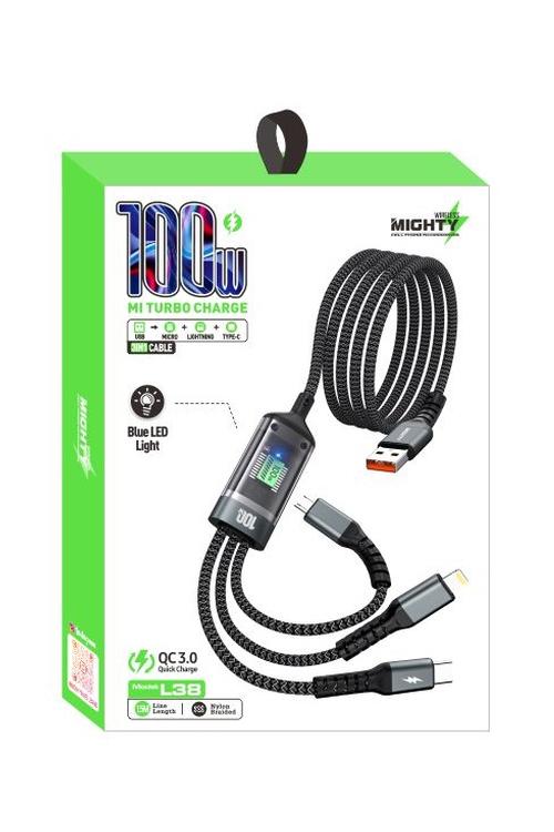 Mighty 3 in 1 Cable 100W L38