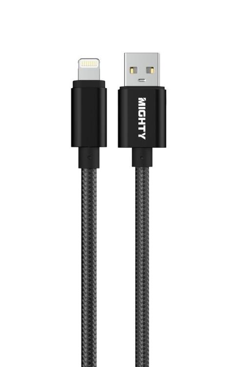 Mighty 4FT Fabric Lightning Cable Black MK178