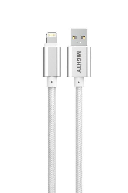 Mighty 4FT Fabric Lightning Cable White MK177