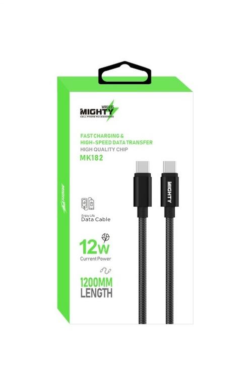 Mighty 4FT Fabric Type-C to Type-C Cable Black MK182