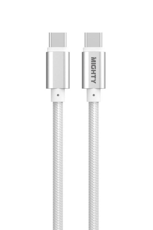 Mighty 4FT Fabric Type-C to Type-C Cable White MK181