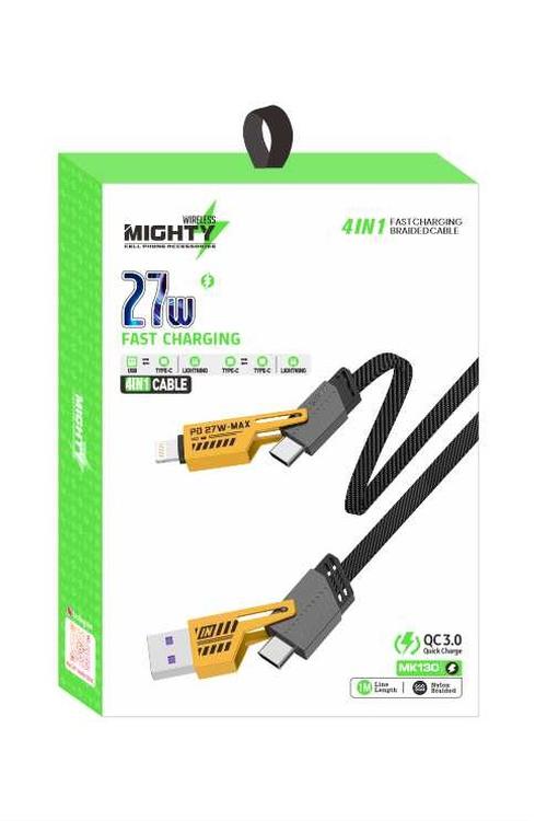 Mighty Fast 27W 4-in-1 Cable MK130