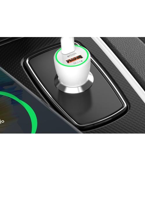 Mighty Fast Charging 20W PD + 2.4A USB Car Charger White MK148