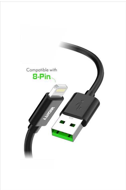 Mighty Fast Charging 5FT Lightning Cable Black MK14
