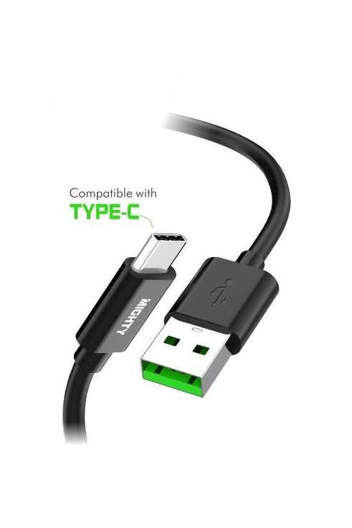 Mighty Fast Charging 5FT Type-C Cable Black MK12