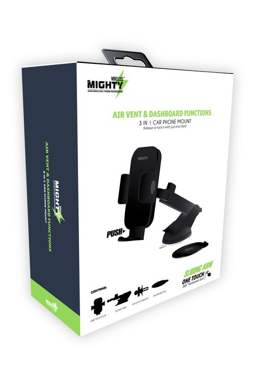 Mighty Wireless 3 in 1 Air Vent + Dashboard + Windshield Car Mount MK05