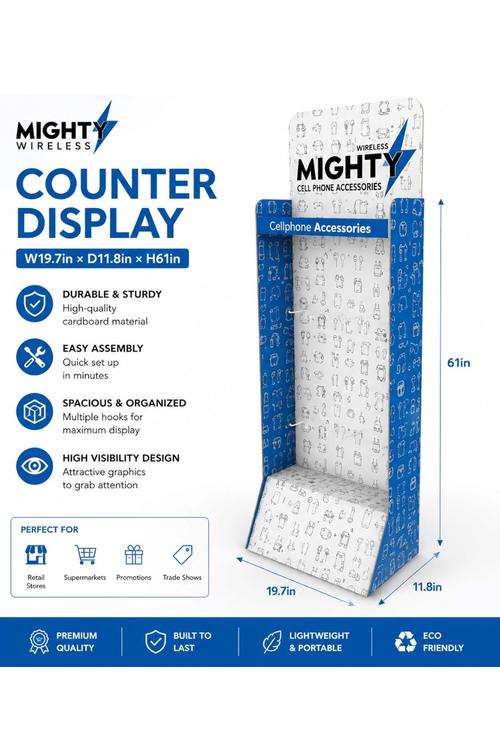 Mighty Wireless Counter Display (24in×18in×84in)MWXS