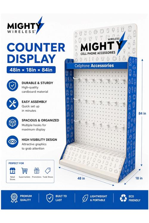 Mighty Wireless Counter Display (48in×18in×84in) MWL