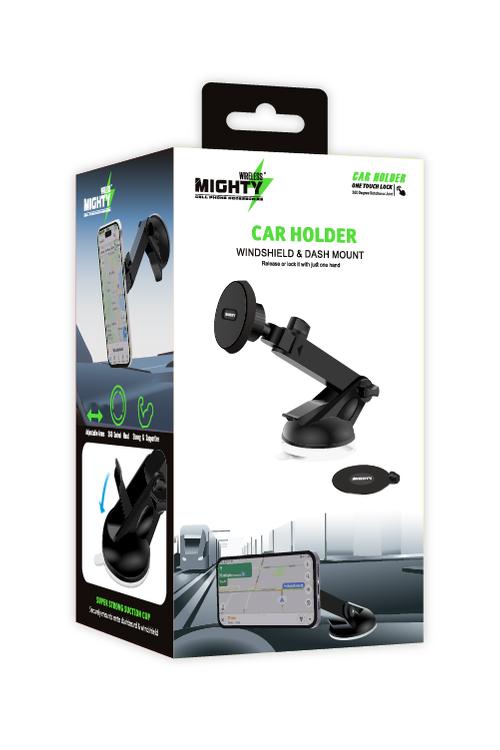 Mighty Wireless Windshield And Dash Mount Car Holder MK03