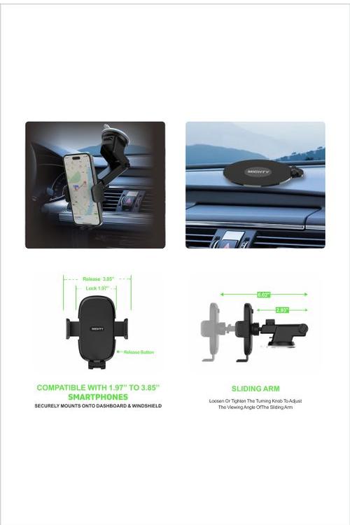Mighty Wireless Windshield and Dashmount Car Holder MK04