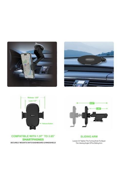 Mighty Wireless Windshield and Dashmount Car Holder MK04