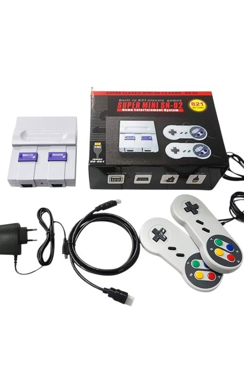 Mini Retro Gaming Console 821 Built-In Classic Games with Dual Controllers SN02