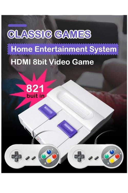 Mini Retro Gaming Console 821 Built-In Classic Games with Dual Controllers SN02