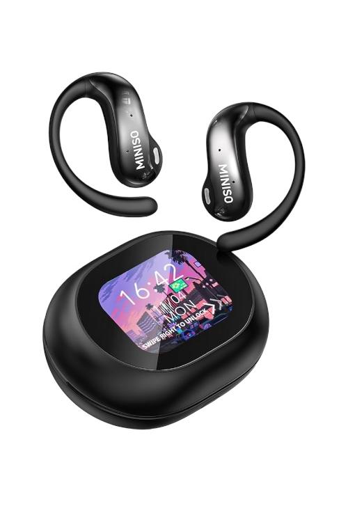 Miniso Ai Language Translator Earbuds Real Time Translator Earbuds OWS LCD Touchscreen MS188