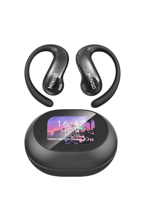 Miniso Ai Language Translator Earbuds Real Time Translator Earbuds OWS LCD Touchscreen MS188