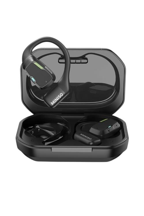 Miniso Open Ear Bluetooth 5.4 Headphones Earbuds Earphones LED Display Black M98