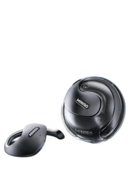 Miniso Translation Earbuds Open Ear Headphone Bluetooth 5.4 OWS AI Headphones Support 148 Languages Wireless Ear Buds with Earhooks IPX5 Waterproof Bluetooth Black X15PRO