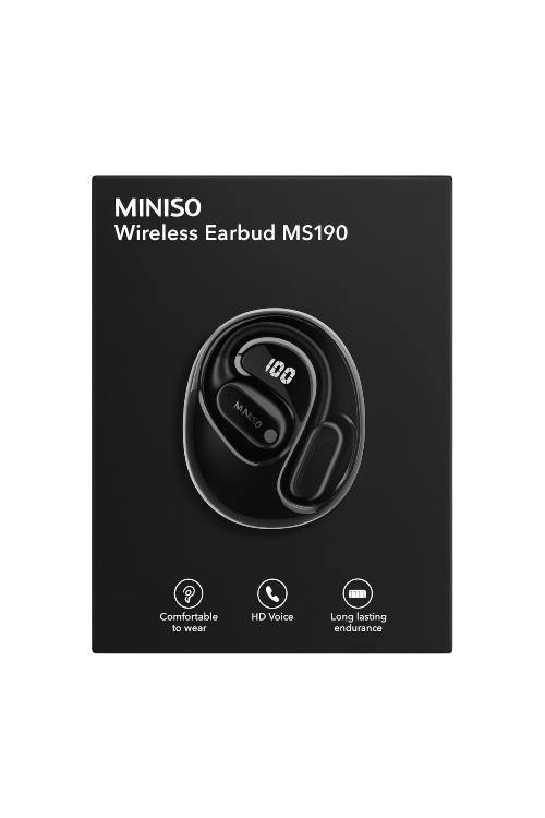 Miniso Wireless Earbuds Open Ear Long-Lasting Endurance and HD Voice Black MS190
