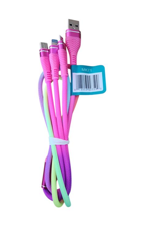 Neon Colorful 3 in 1 Cable MK71