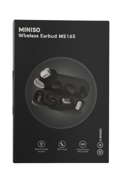 New Miniso Earphone Bluetooth 5.4 Ai Translation Earbuds Real Time Translator Open Ear Earbuds 150 Languages Black MS165